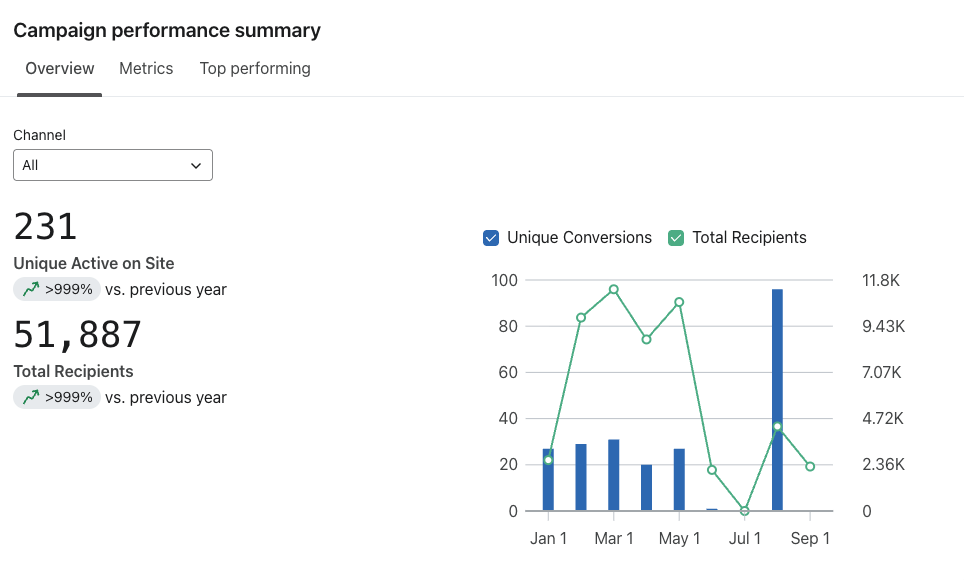 Campaign performance growth after email program rebuild