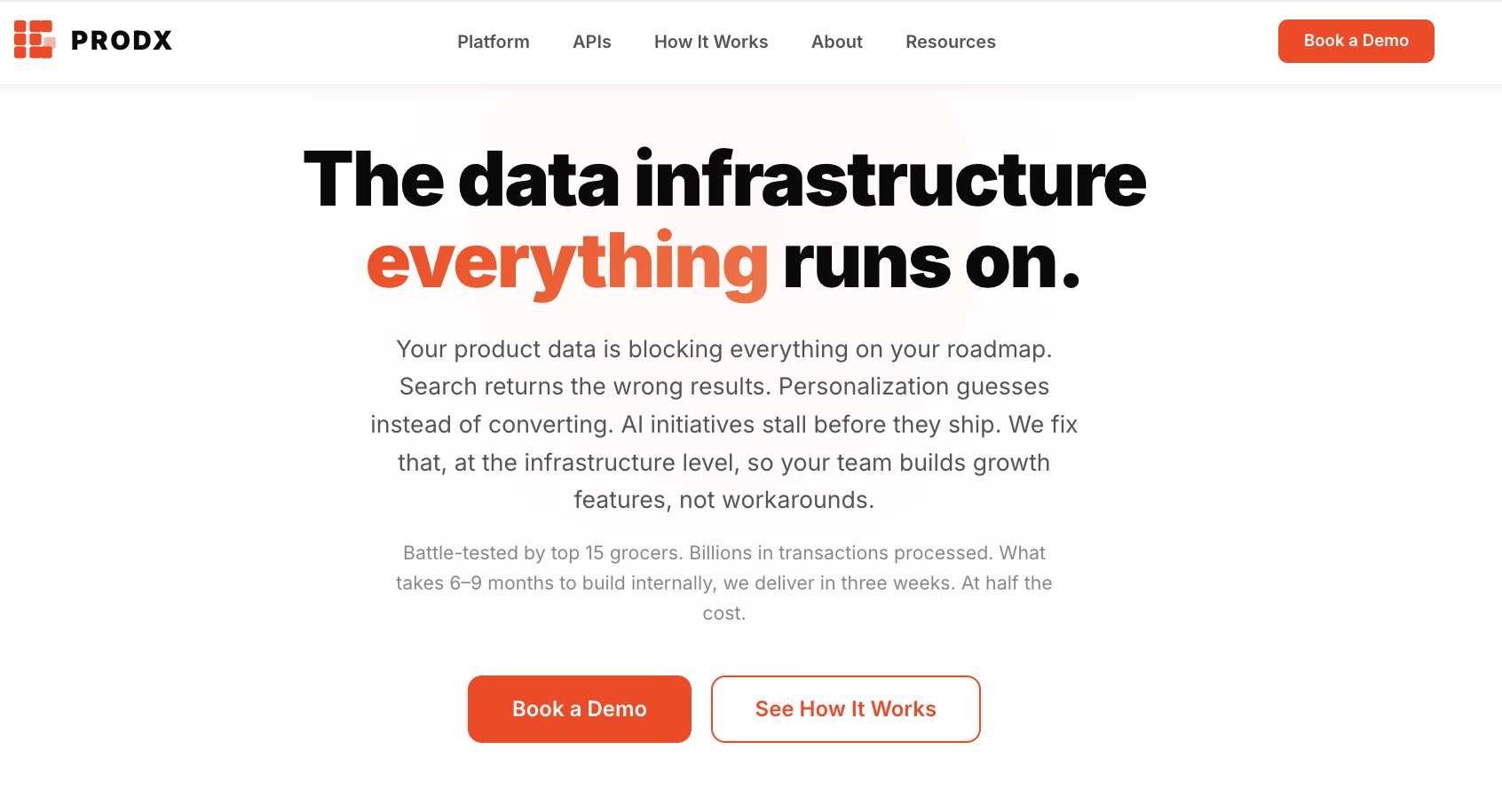 ProdX website - after redesign