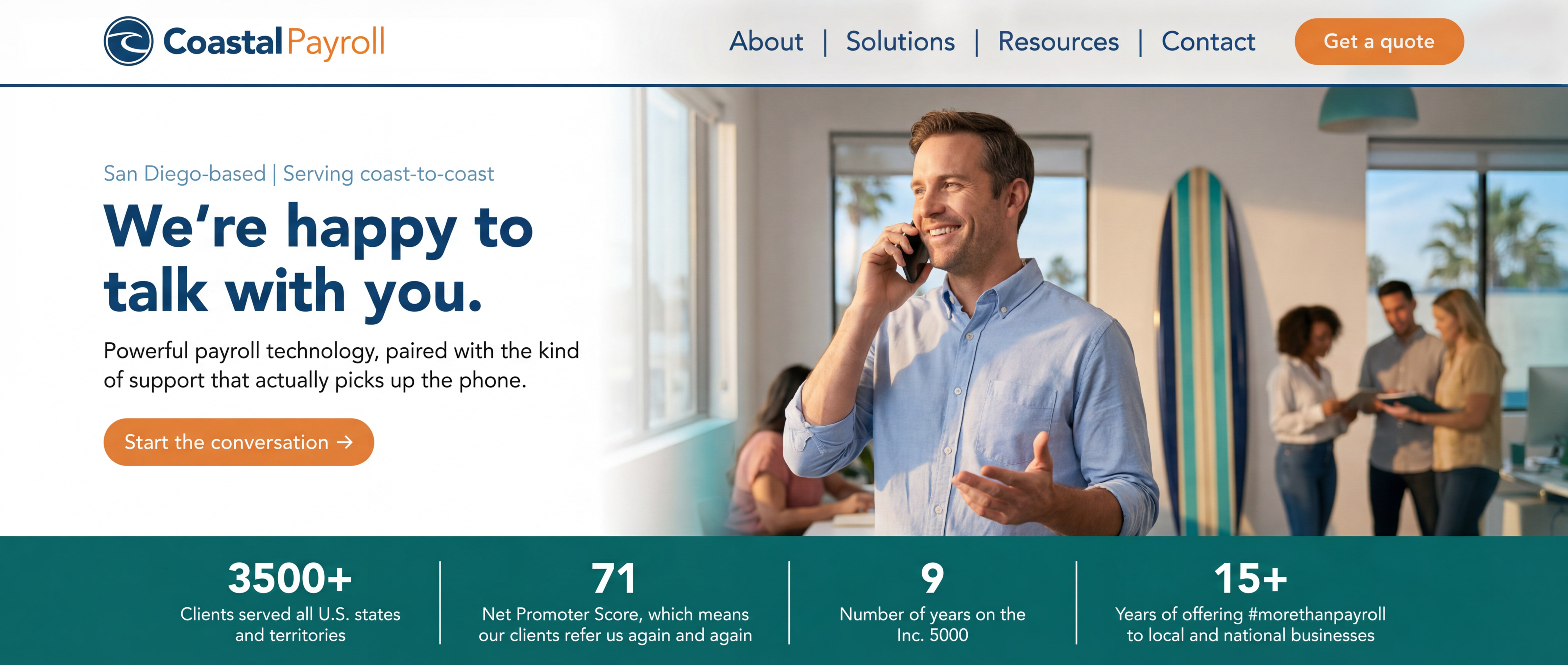 Coastal Payroll - Website redesign